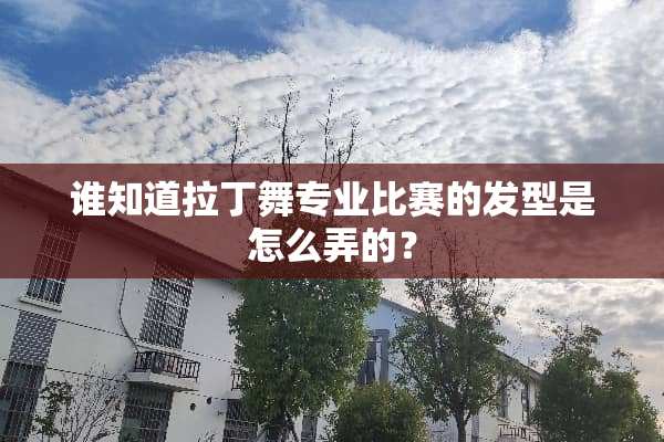 谁知道拉丁舞专业比赛的发型是怎么弄的？