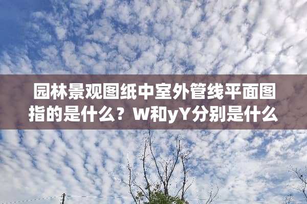 园林景观图纸中室外管线平面图指的是什么？W和yY分别是什么意思？