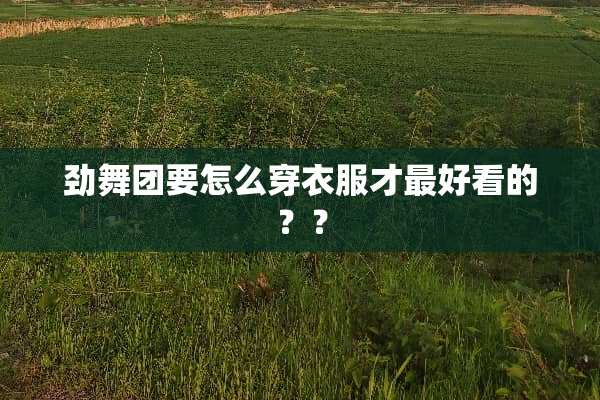 劲舞团要怎么穿衣服才最好看的？？