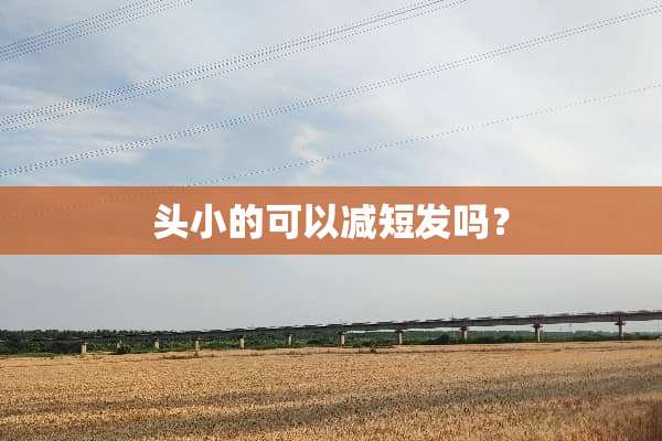 头小的可以减短发吗？