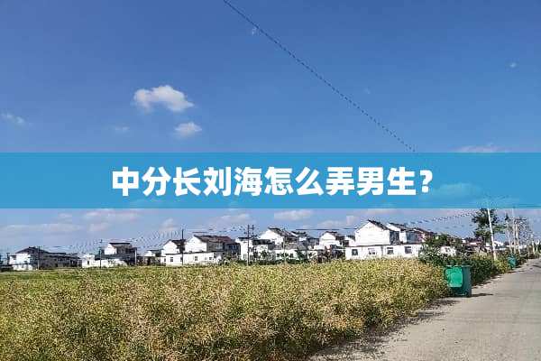 中分长刘海怎么弄男生？