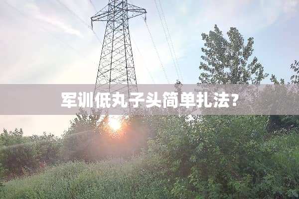 军训低丸子头简单扎法？