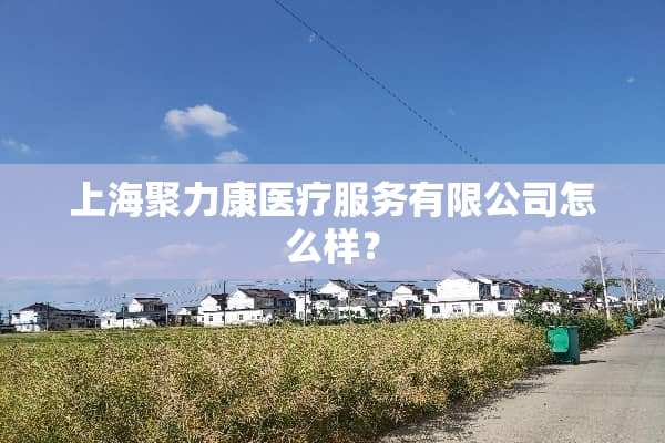 上海聚力康医疗服务有限公司怎么样？