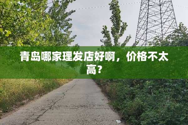 青岛哪家理发店好啊，价格不太高？