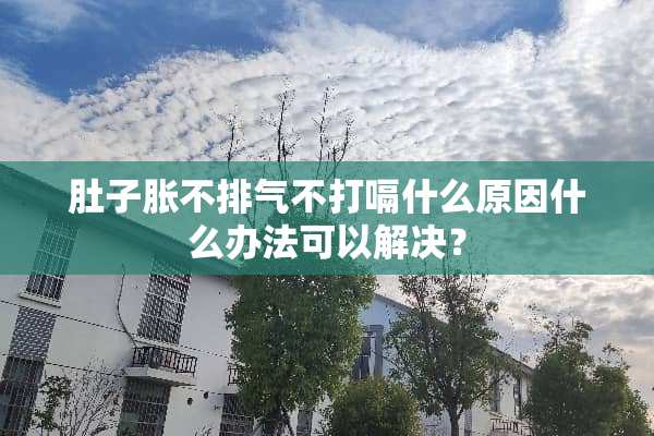肚子胀不排气不打嗝什么原因什么办法可以解决？