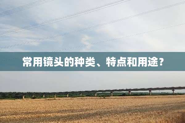 常用镜头的种类、特点和用途？