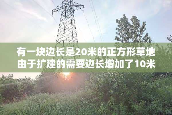 有一块边长是20米的正方形草地由于扩建的需要边长增加了10米面积增加了百分之？