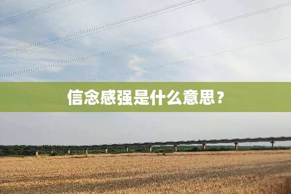信念感强是什么意思？