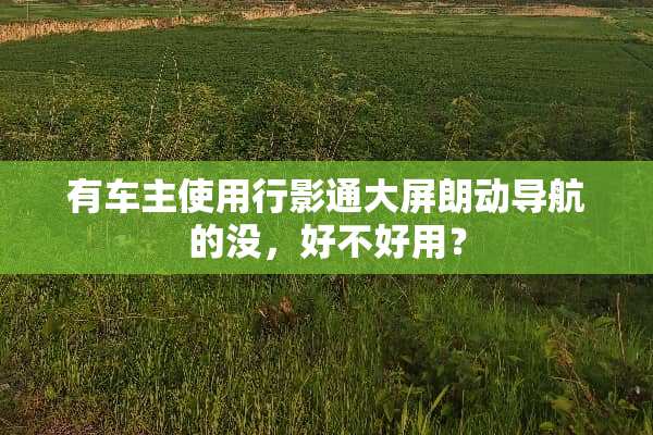 有车主使用行影通大屏朗动导航的没，好不好用？