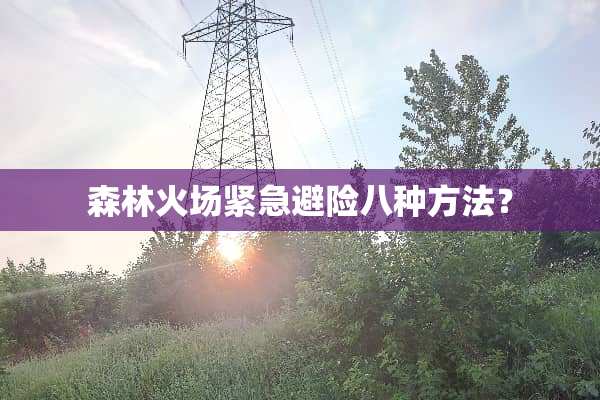 森林火场紧急避险八种方法？