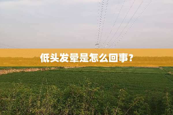 低头发晕是怎么回事？