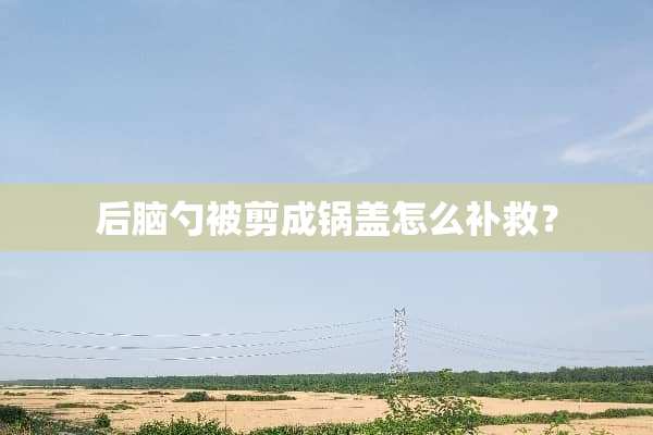 后脑勺被剪成锅盖怎么补救？