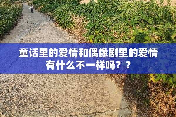 童话里的爱情和偶像剧里的爱情有什么不一样吗？？
