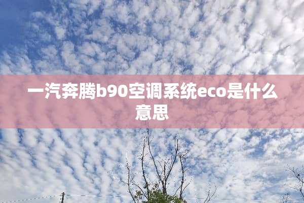 一汽奔腾b90空调系统eco是什么意思