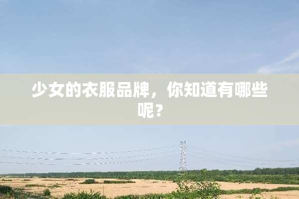少女的衣服品牌，你知道有哪些呢？