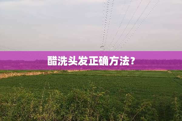 醋洗头发正确方法？