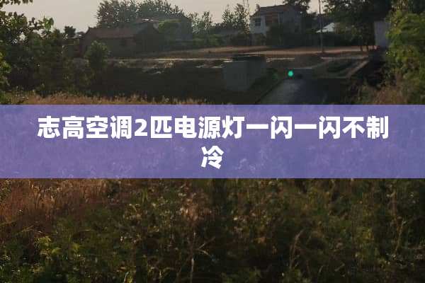 志高空调2匹电源灯一闪一闪不制冷