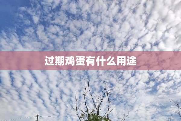 过期鸡蛋有什么用途