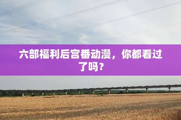 六部福利后宫番动漫，你都看过了吗？
