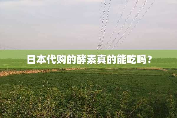 日本代购的酵素真的能吃吗？