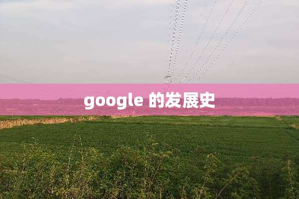 google 的发展史