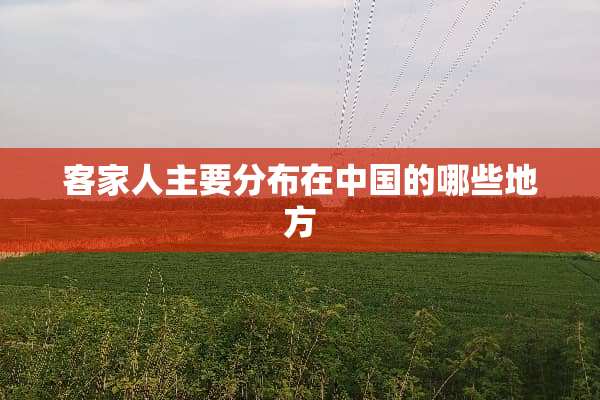 客家人主要分布在中国的哪些地方