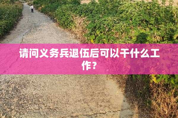 请问义务兵退伍后可以干什么工作？