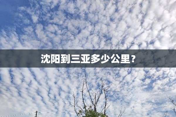 沈阳到三亚多少公里？
