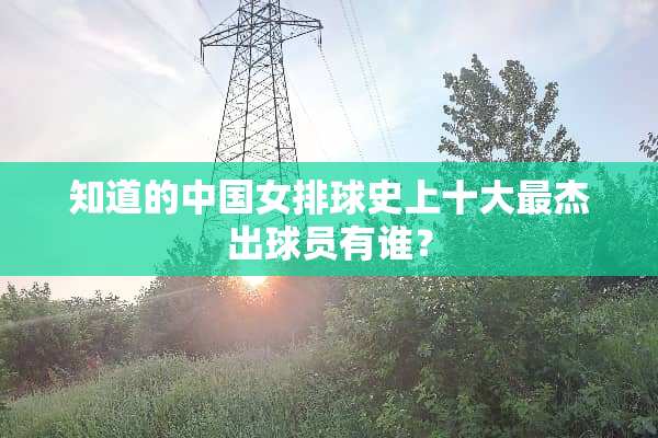 知道的中国女排球史上十大最杰出球员有谁？
