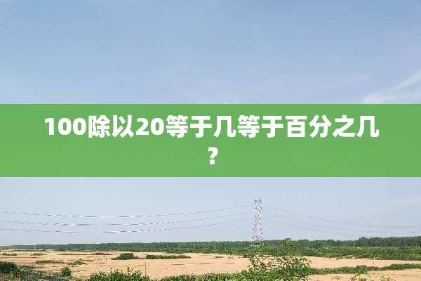 100除以20等于几等于百分之几？