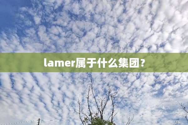 lamer属于什么集团？