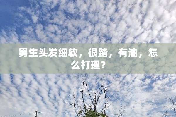 男生头发细软，很踏，有油，怎么打理？
