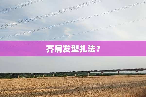 齐肩发型扎法？