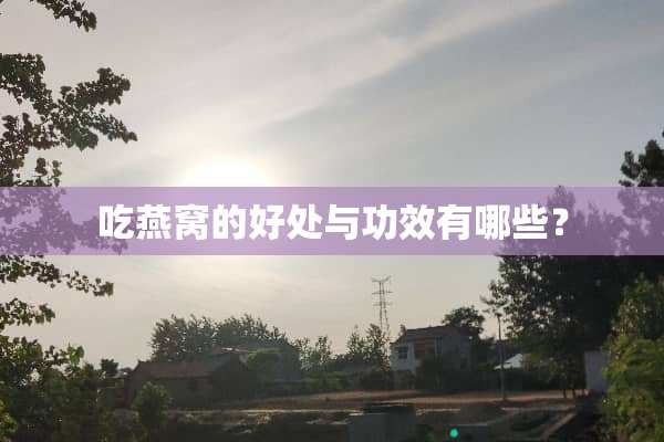 吃燕窝的好处与功效有哪些？