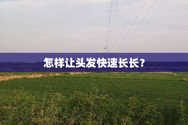 怎样让头发快速长长？