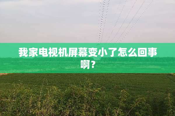 我家电视机屏幕变小了怎么回事啊？