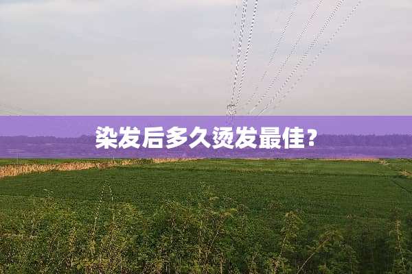 染发后多久烫发最佳？