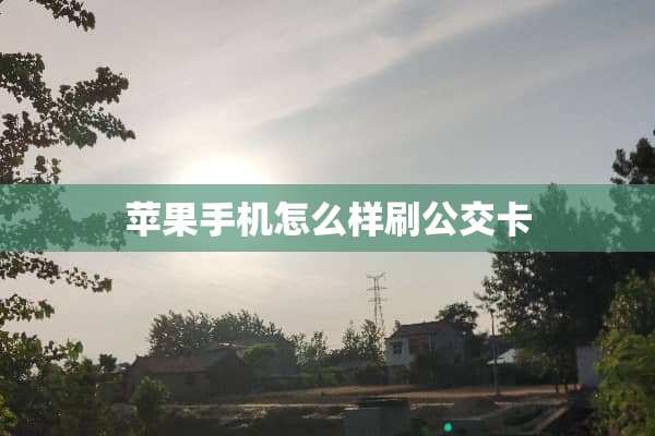 苹果手机怎么样刷公交卡