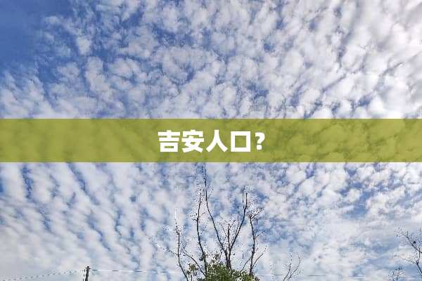 吉安人口？