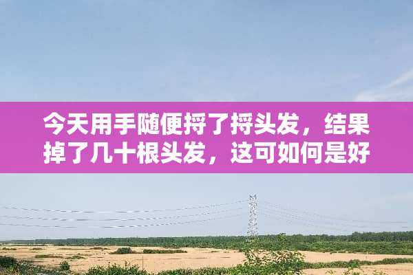 今天用手随便捋了捋头发，结果掉了几十根头发，这可如何是好？