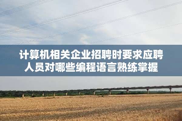 计算机相关企业招聘时要求应聘人员对哪些编程语言熟练掌握