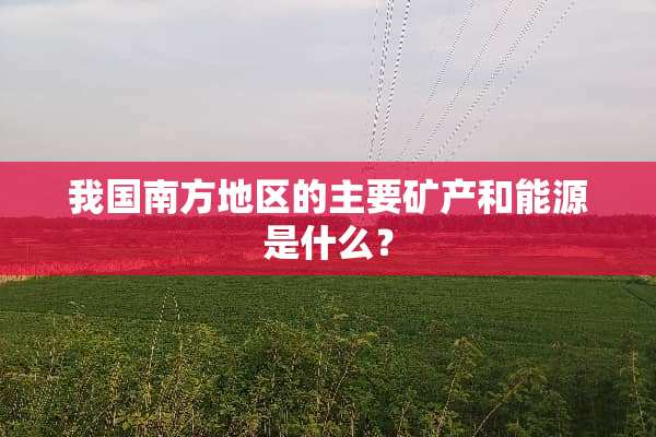 我国南方地区的主要矿产和能源是什么？