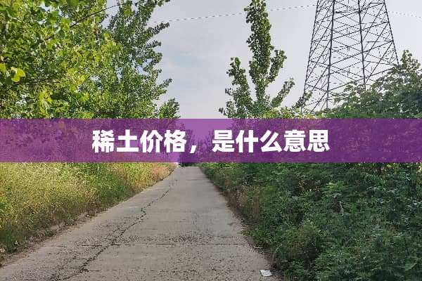 **价格，是什么意思