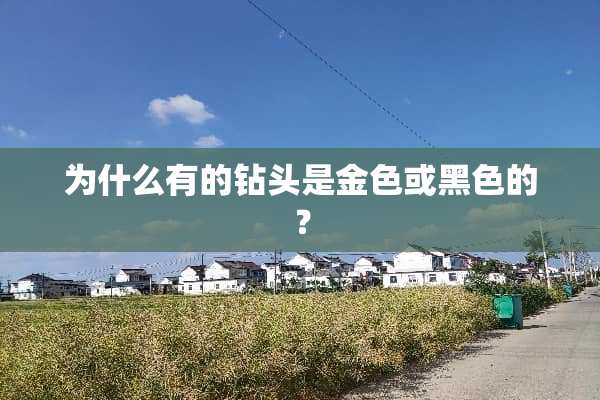 为什么有的钻头是金色或黑色的？