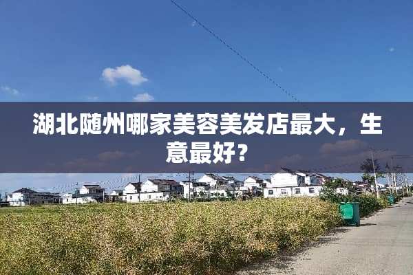 湖北随州哪家美容美发店最大，生意最好？