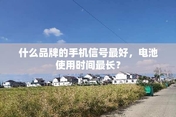 什么品牌的手机信号最好，电池使用时间最长？