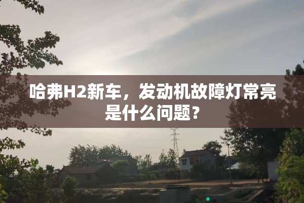 哈弗H2新车，发动机故障灯常亮是什么问题？