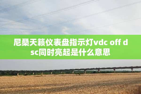 尼桑天籁仪表盘指示灯vdc off dsc同时亮起是什么意思