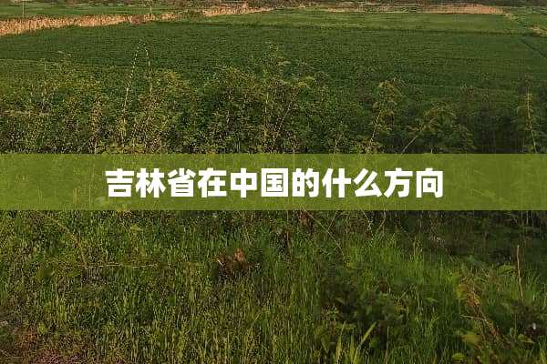 吉林省在中国的什么方向