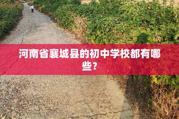 河南省襄城县的初中学校都有哪些？